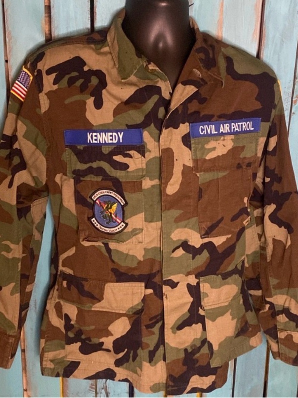 Indiana Civil Air Patrol Weir Cook Cadet Squadron small short woodland camo
